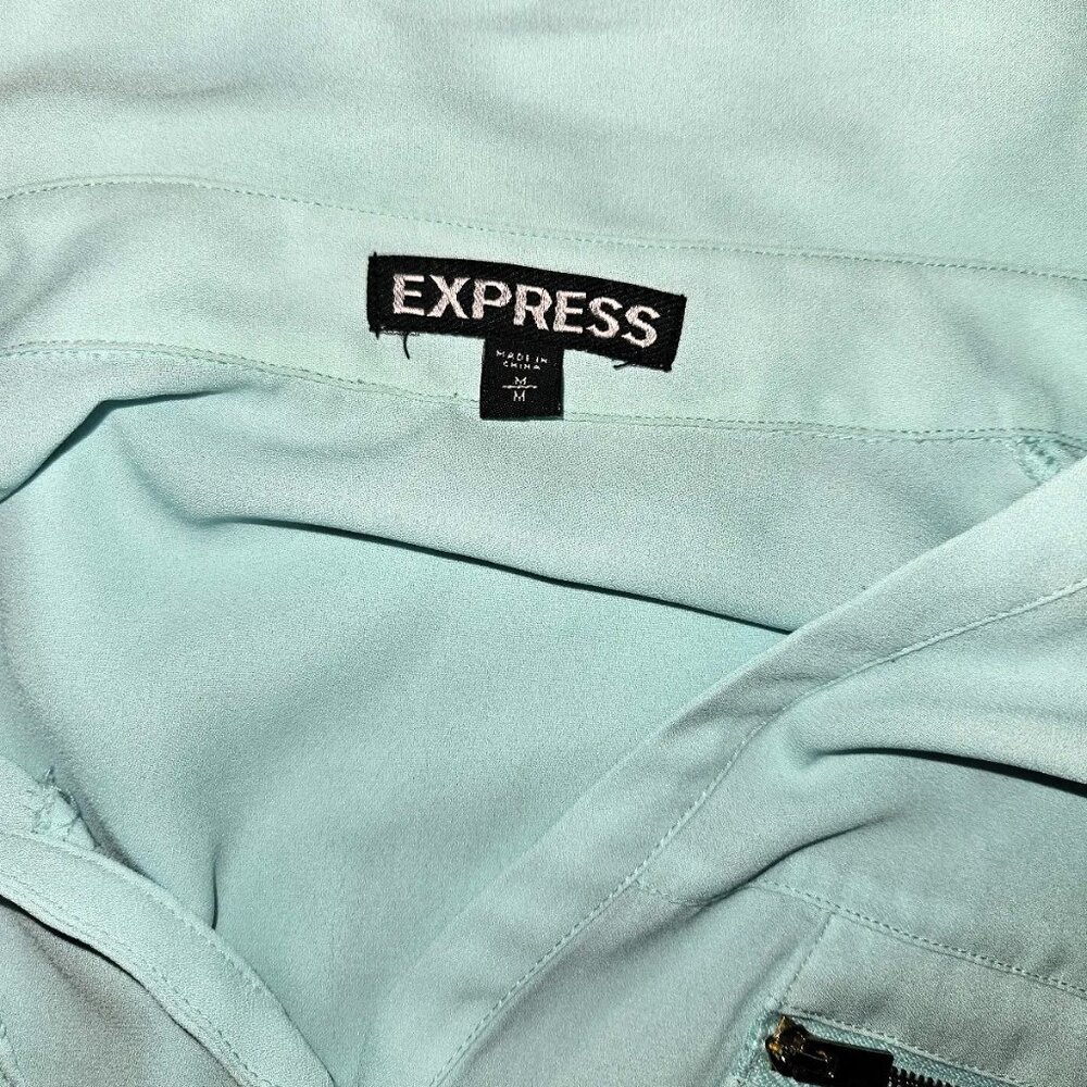 Light Blue Button-Up Blouse - Picture 11 of 11